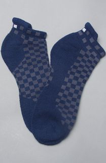 tunr The Check Running Booty Sock in Navy Grey