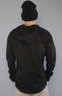 RockSmith The Militia Hooded Buttondown Shirt in Black