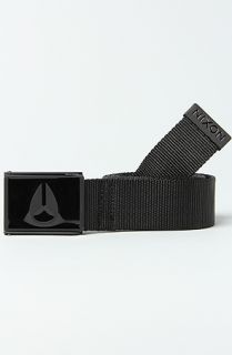 Nixon The Mono Enamel Wings Belt in All Black