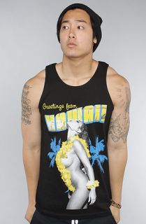 Two In The Shirt) The Greetings From Hawaii Tank in Black