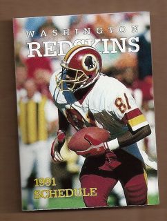 Eric Williams 1991 Washington Redskins Schedule