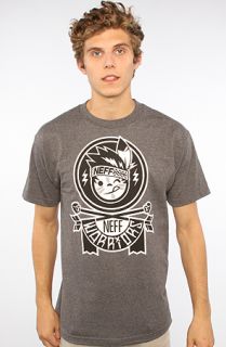 NEFF The Neff Warriors Tee in Charcoal Heather