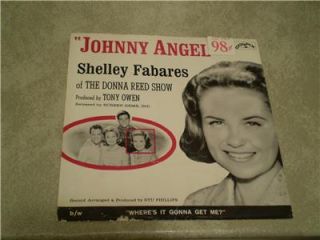 Shelley Fabares Johnny Angel Pic Sleeve Only Tough and RARE 45 RPM
