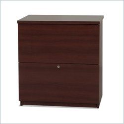 Bestar 2 Drawer Lateral Wood File Storage Mahogany Filing Cabinet