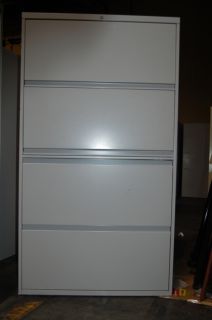 Steelcase 4 Drawer Letter File Cabinet Gray Shelf
