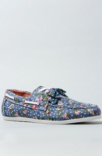 Study The Floral Dock Bow Shoe in Blue