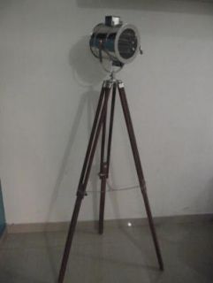 Hollywood Floor Lamp Spot Searchlight Movie Shooting Light with Wood