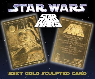 STAR WARS Original Movie Poster 23K GOLD CARD * $3.95 *