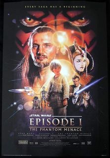 Star Wars Episode One Phantom Menace Jedi Movie Poster