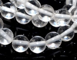 Falling Snow Clear Quartz Rock Crystal Gemstone Round 10mm Loose Beads