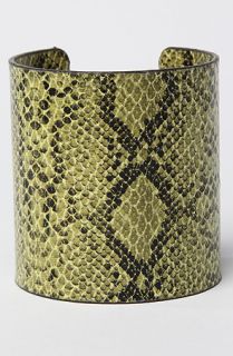 Accessories Boutique The Snake Print Cuff in Green