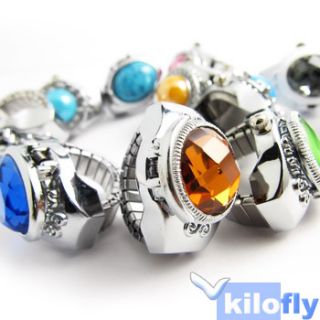 Mini Lady Girl Fashion Gem Jelwelry Ring Finger Watch