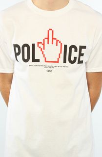 One Degree The Police Tee in White Concrete