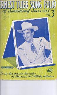 ERNEST TUBB Song Book #3 1943 20 favorites by Americas #1 hillbilly