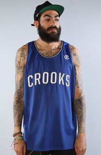 Crooks and Castles The Game Time Jersey in Blue