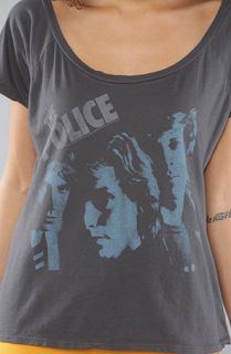 Junkfood Clothing The Police Off Shoulder Tee