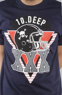 10 Deep The Tripe X Gridiron Tee in Navy