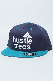 LRG Core Collection The Hustle Trees Snapback Hat in Navy Aqua