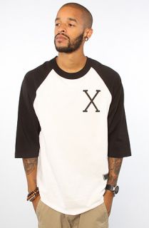 Freshjive The X Baseball Tee in Black White