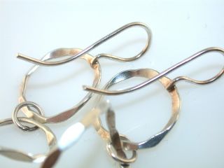 Designer Finola Hammered Drop Sterling Silver Earrings