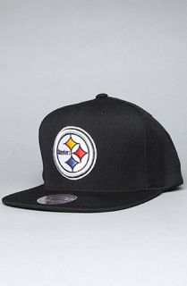 Mitchell & Ness The Pittsburgh Steelers Logo Snapback Hat in Black
