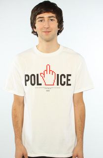 One Degree The Police Tee in White Concrete