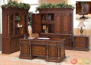  Double Pedestal Executive Desk Wood Office Furniture