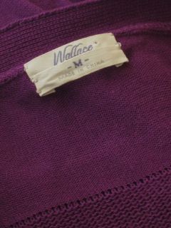 Madewell Wallace J Crew Purple Striped Gold Button Cardigan Sweater M