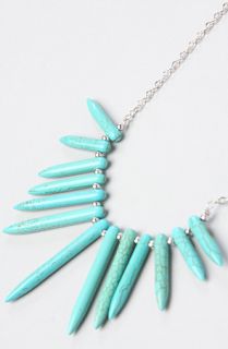 Accessories Boutique The Spike Stone Necklace in Turquoise