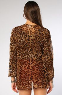  the matt throw over animal open blouse in leopard sale $ 26 95 $ 78 00