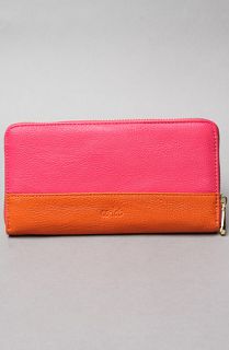 co lab The Colorblock Wallet in Fuchsia and Orange