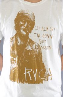 RVCA The Quiting Tomorrow Vintage Wash Tee in Vintage White
