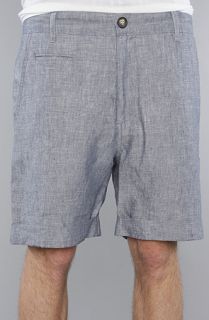 Civil The Thomas Walk Shorts in Blue Linen