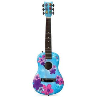 First Act Discovery Designer Acoustic Guitar Blue Doodle Flowers
