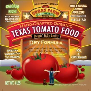 Urban Farm Fertilizers Organic Bat Guano Based Texas Tomato Food 4lb