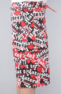 DGK The Haters Collage Boardshorts in Red