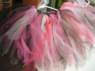 Halloween Costume Netting Dance Skirt Many Layer Full Pink Red Black