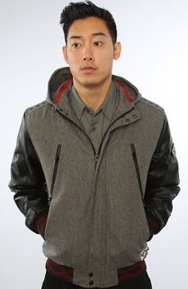 Crooks and Castles The 10 Star Jacket in Heather Grey