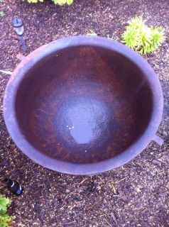 Farmers Cauldron Cast Iron Very Heavy 32 Wide About 2 High 65 Gallon