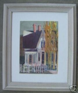 Ben Farnham Modernist Watercolor Vintage Listed