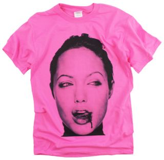 Angelina Jolie Fight Movie Star Sex Film Pink T Shirt