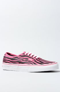 Vans Footwear The Authentic Sneaker in Hot Pink and Black Zebra