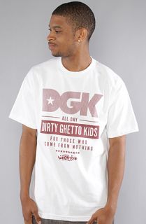 DGK The Labeled Tee in White Concrete Culture