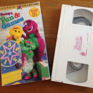 Barney   Barneys Fun and Games (VHS, 1996) Rare Hard To Find