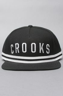 Crooks and Castles The Crooks Stripe Snapback Hat in Black  Karmaloop