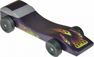 Banshee Pinewood Derby Car Front View Painted