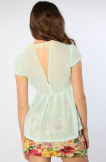 LA Boutique The Wendy Top in Mint Concrete