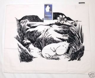 Moomin Pillow Case 55 x 65 cm Dream Black White Finlayson