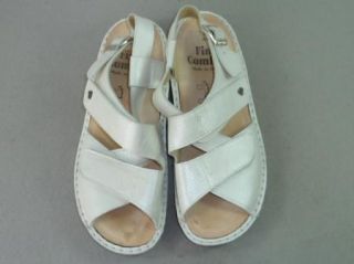 Womens Finn Comfort Jersey Cream 40 D 10 Wide Sandals