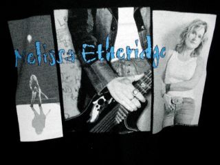 Melissa Etheridge Vintage Live Alone Tour 2001 Shirt Size L Black